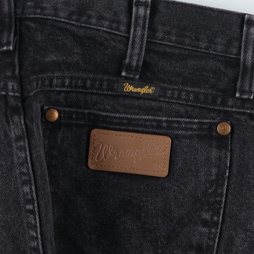 Vintage 90'S Wrangler 936WBK black denim tapered denim pants for men, size W30. cotton black type Vintage Second Hand