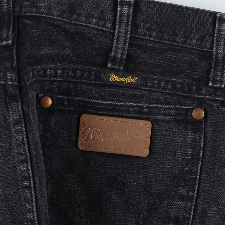 Vintage 90'S Wrangler 936WBK black denim tapered denim pants for men, size W30. cotton black type Vintage Second Hand