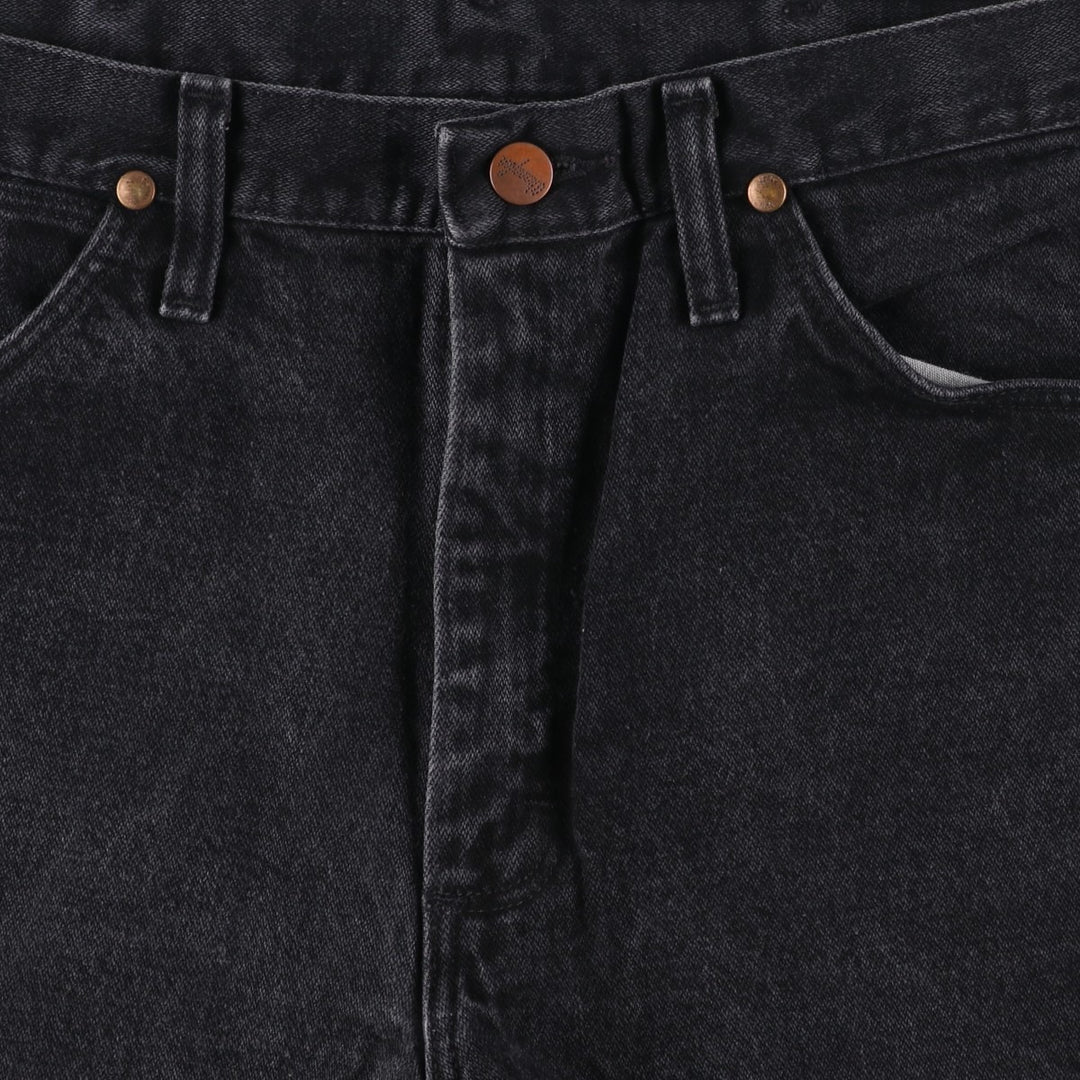 Vintage 90'S Wrangler 936WBK black denim tapered denim pants for men, size W30. cotton black type Vintage Second Hand
