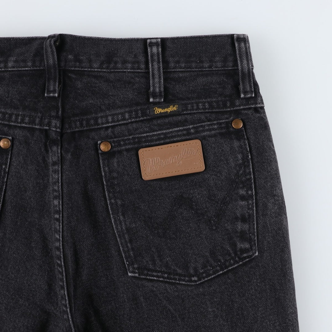 Vintage 90'S Wrangler 936WBK black denim tapered denim pants for men, size W30. cotton black type Vintage Second Hand