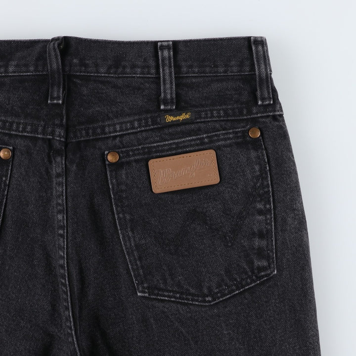 Vintage 90'S Wrangler 936WBK black denim tapered denim pants for men, size W30. cotton black type Vintage Second Hand