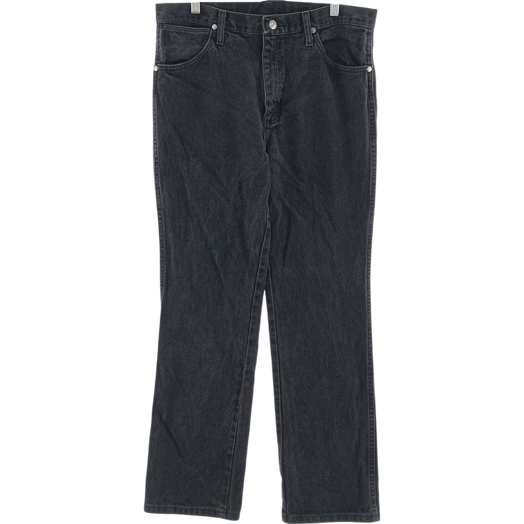 Vintage 90s-00'S Wrangler black denim tapered denim pants, men's size W34. cotton black type Vintage Second Hand