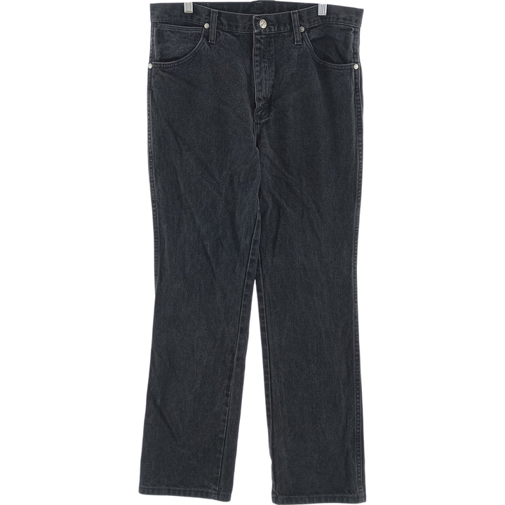 Vintage 90s-00'S Wrangler black denim tapered denim pants, men's size W34. cotton black type Vintage Second Hand