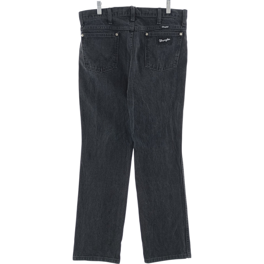 Vintage 90s-00'S Wrangler black denim tapered denim pants, men's size W34. cotton black type Vintage Second Hand