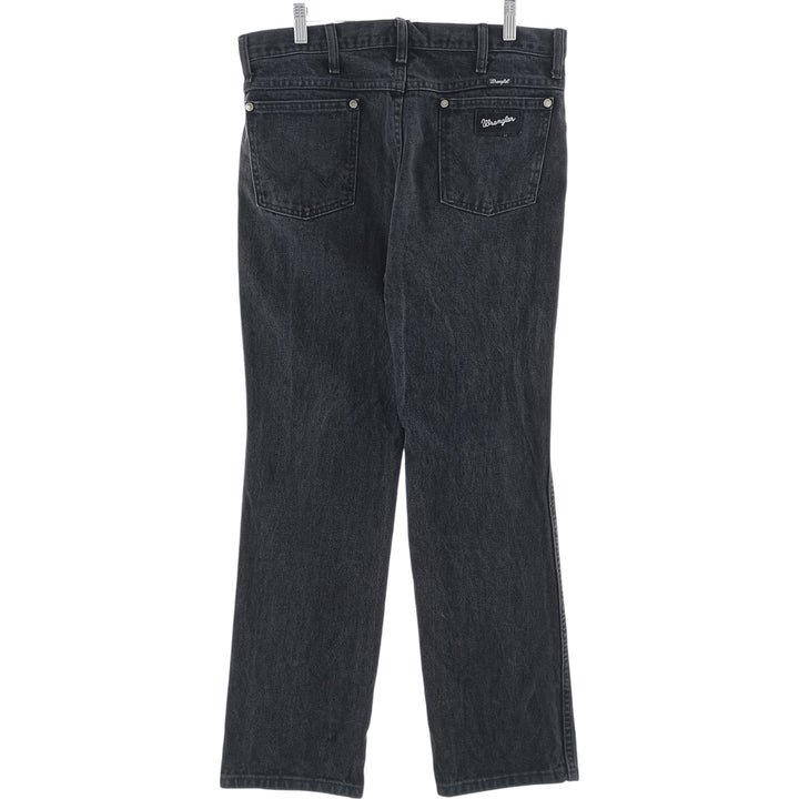 Vintage 90s-00'S Wrangler black denim tapered denim pants, men's size W34. cotton black type Vintage Second Hand