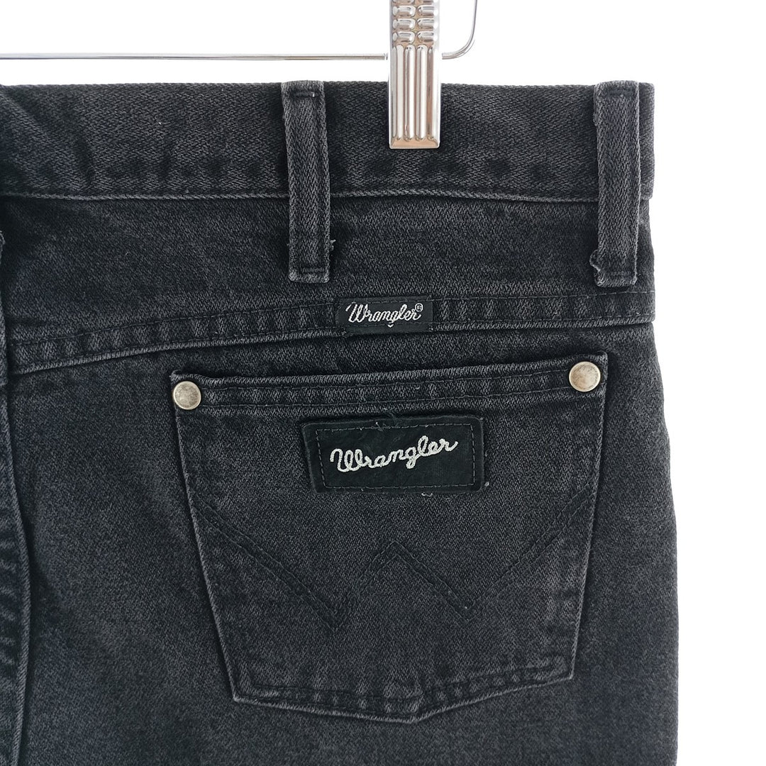 Vintage 90s-00'S Wrangler black denim tapered denim pants, men's size W34. cotton black type Vintage Second Hand