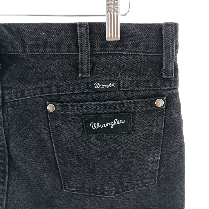 Vintage 90s-00'S Wrangler black denim tapered denim pants, men's size W34. cotton black type Vintage Second Hand