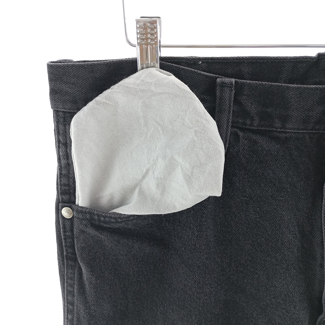 Vintage 90s-00'S Wrangler black denim tapered denim pants, men's size W34. cotton black type Vintage Second Hand