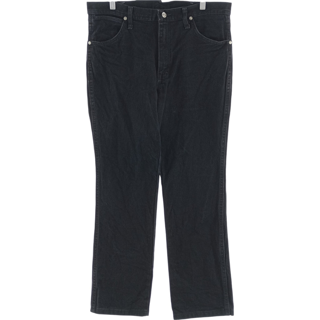 Vintage 90s-00'S Wrangler black denim tapered denim pants for men, size W35. cotton black type Vintage Second Hand