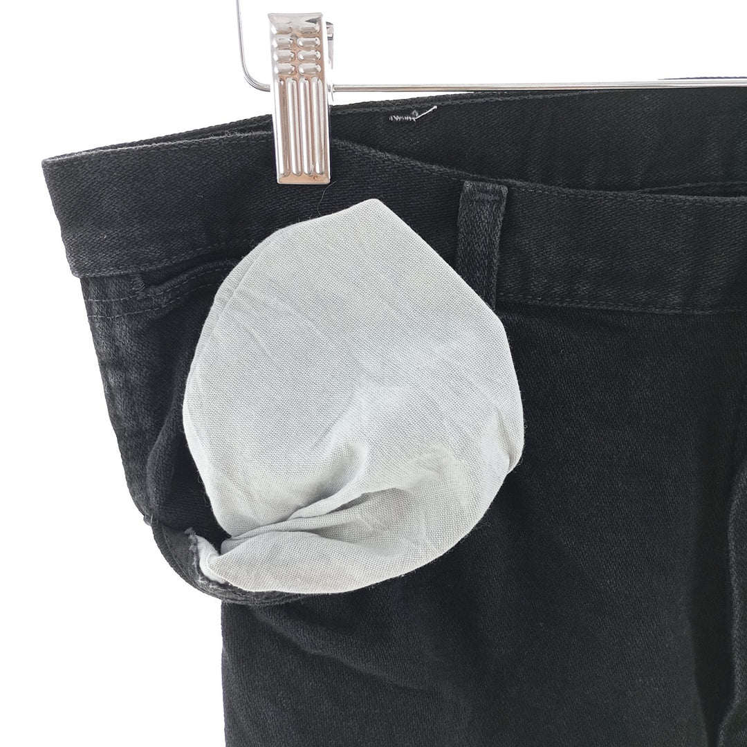 Vintage 90s-00'S Wrangler black denim tapered denim pants for men, size W35. cotton black type Vintage Second Hand