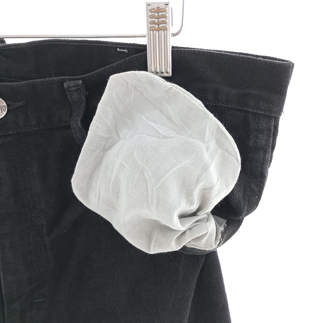 Vintage 90s-00'S Wrangler black denim tapered denim pants for men, size W35. cotton black type Vintage Second Hand
