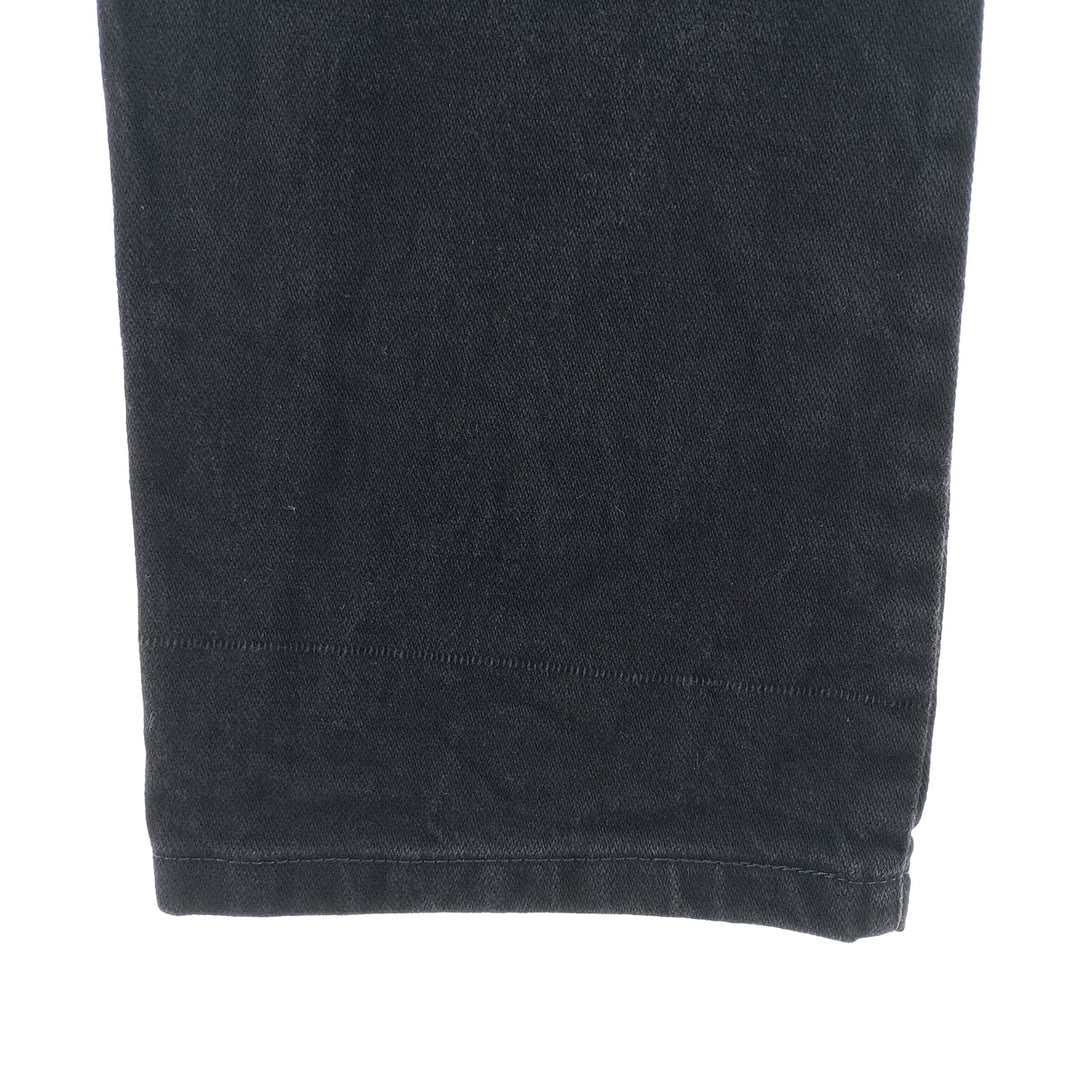 Vintage 90s-00'S Wrangler black denim tapered denim pants for men, size W35. cotton black type Vintage Second Hand