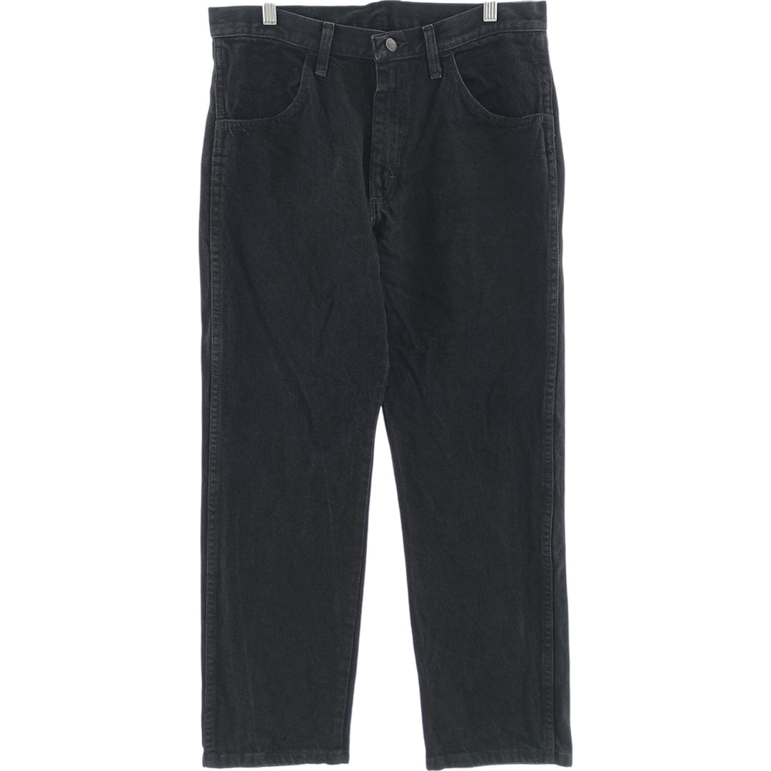 Rustler Black Denim Straight Denim Pants for Men, W34 equivalent cotton black type Vintage Second Hand