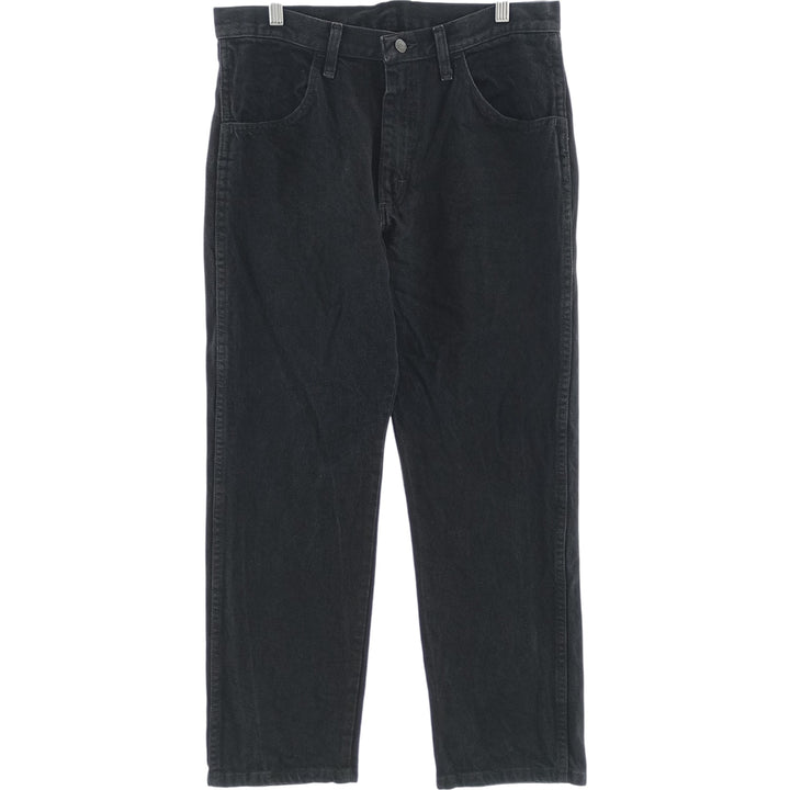 Rustler Black Denim Straight Denim Pants for Men, W34 equivalent cotton black type Vintage Second Hand