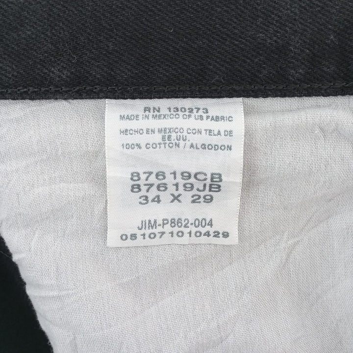 Rustler Black Denim Straight Denim Pants for Men, W34 equivalent cotton black type Vintage Second Hand