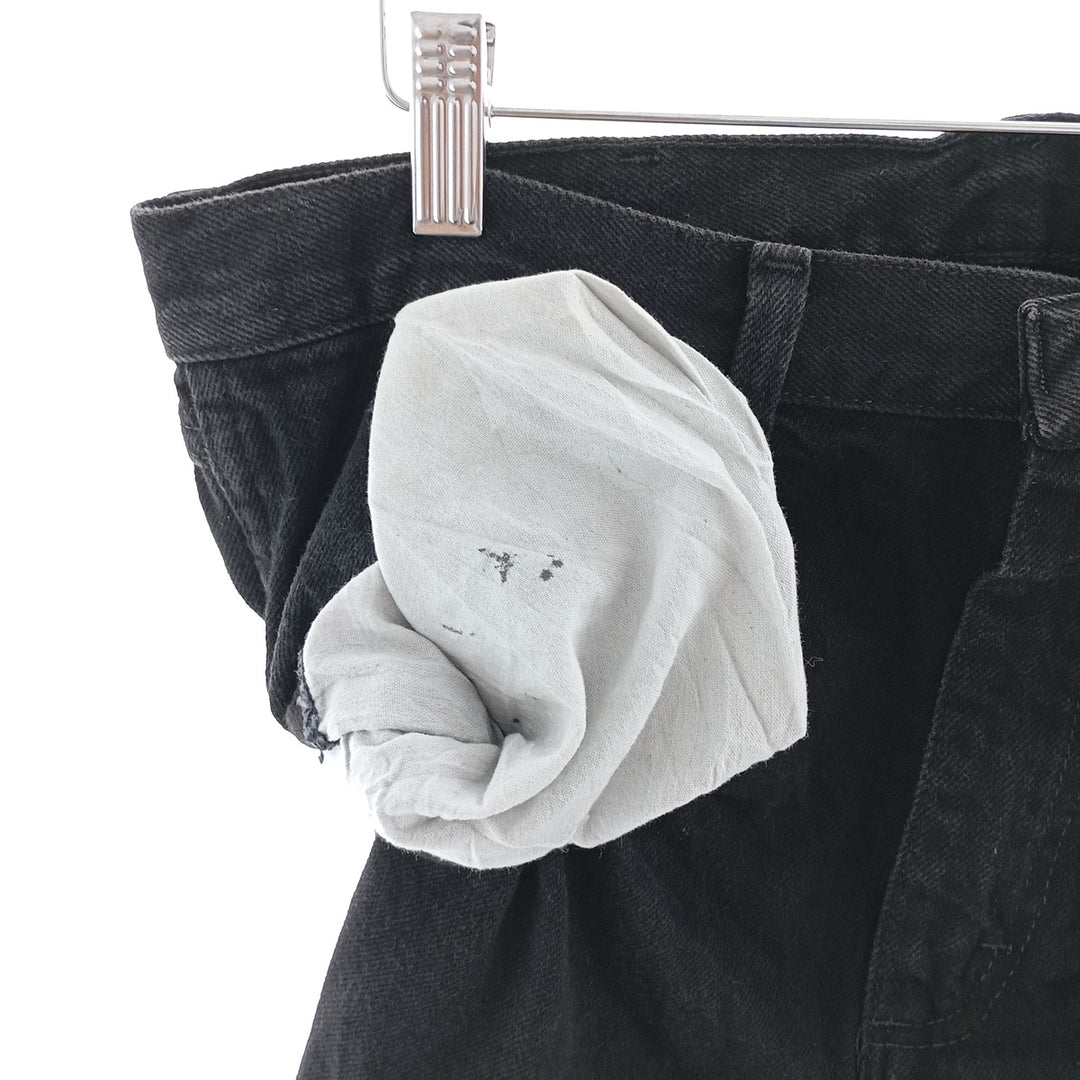 Rustler Black Denim Straight Denim Pants for Men, W34 equivalent cotton black type Vintage Second Hand