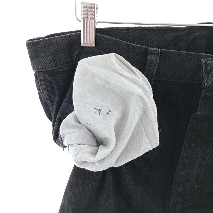 Rustler Black Denim Straight Denim Pants for Men, W34 equivalent cotton black type Vintage Second Hand