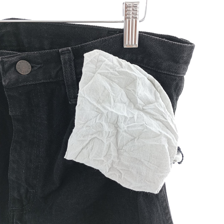 Rustler Black Denim Straight Denim Pants for Men, W34 equivalent cotton black type Vintage Second Hand