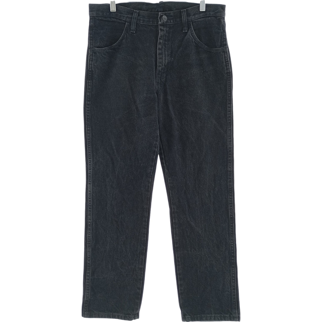 Rustler Black Denim Straight Denim Pants for Men, W32 equivalent cotton black type Vintage Second Hand