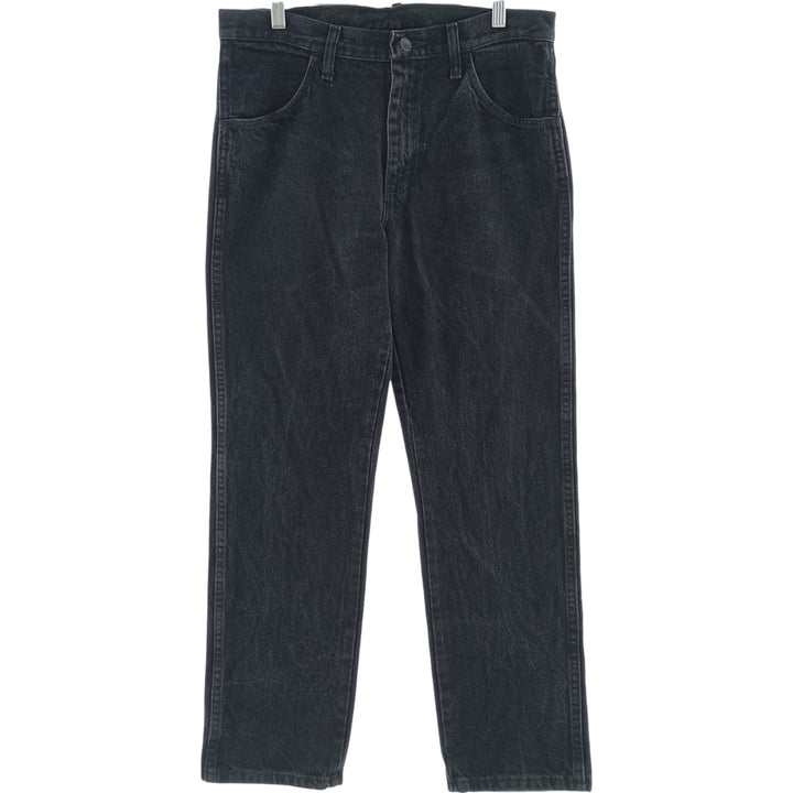 Rustler Black Denim Straight Denim Pants for Men, W32 equivalent cotton black type Vintage Second Hand