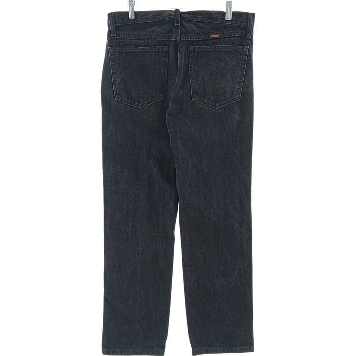 Rustler Black Denim Straight Denim Pants for Men, W32 equivalent cotton black type Vintage Second Hand