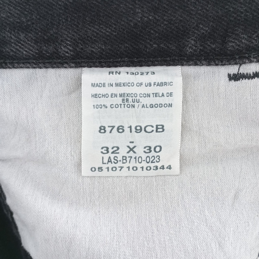 Rustler Black Denim Straight Denim Pants for Men, W32 equivalent cotton black type Vintage Second Hand