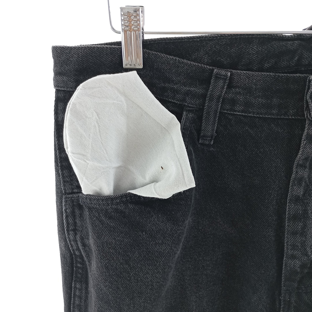 Rustler Black Denim Straight Denim Pants for Men, W32 equivalent cotton black type Vintage Second Hand
