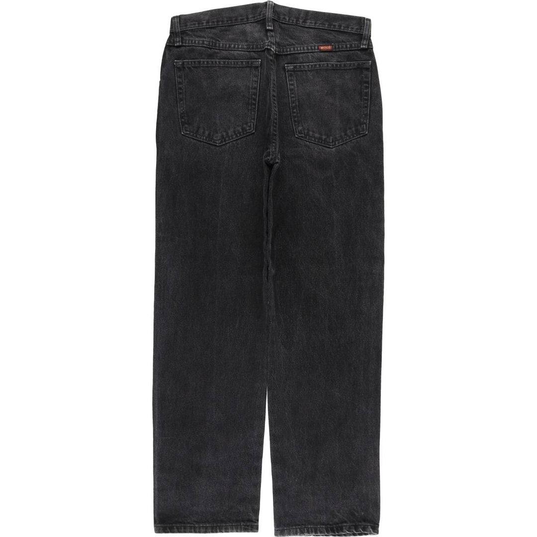 Rustler Black Denim Straight Denim Pants for Men, W32 equivalent cotton black type Vintage Second Hand