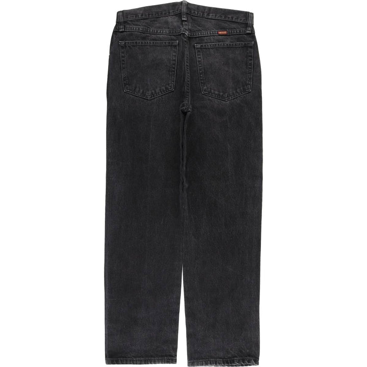 Rustler Black Denim Straight Denim Pants for Men, W32 equivalent cotton black type Vintage Second Hand