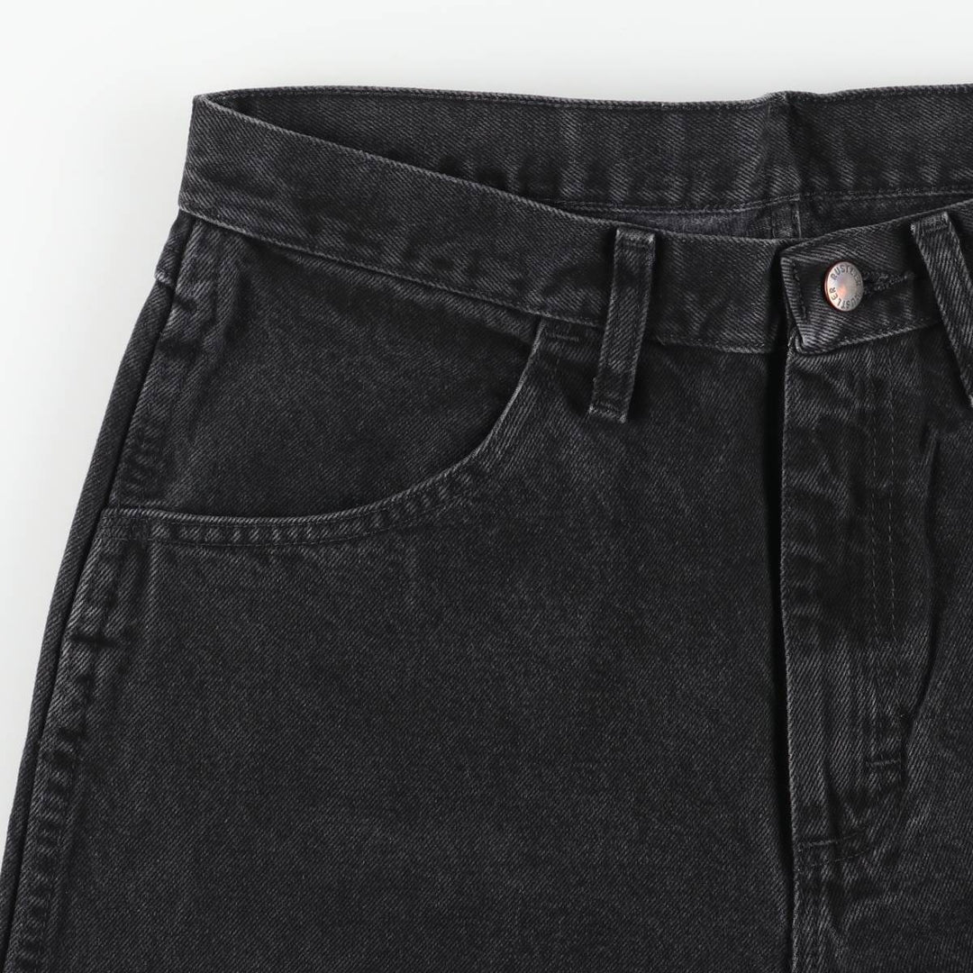Rustler Black Denim Straight Denim Pants for Men, W32 equivalent cotton black type Vintage Second Hand