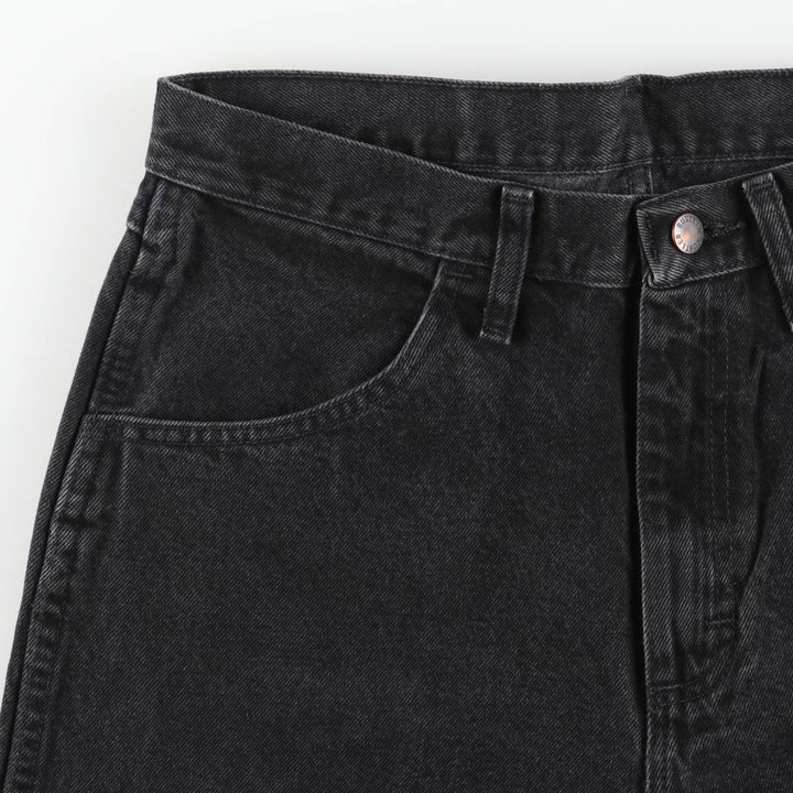 Rustler Black Denim Straight Denim Pants for Men, W32 equivalent cotton black type Vintage Second Hand