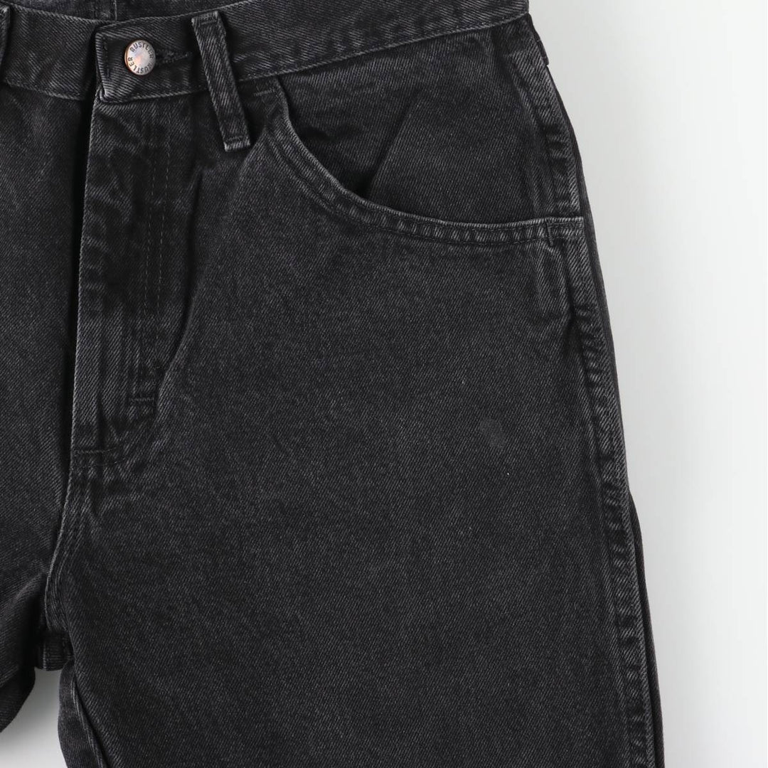 Rustler Black Denim Straight Denim Pants for Men, W32 equivalent cotton black type Vintage Second Hand