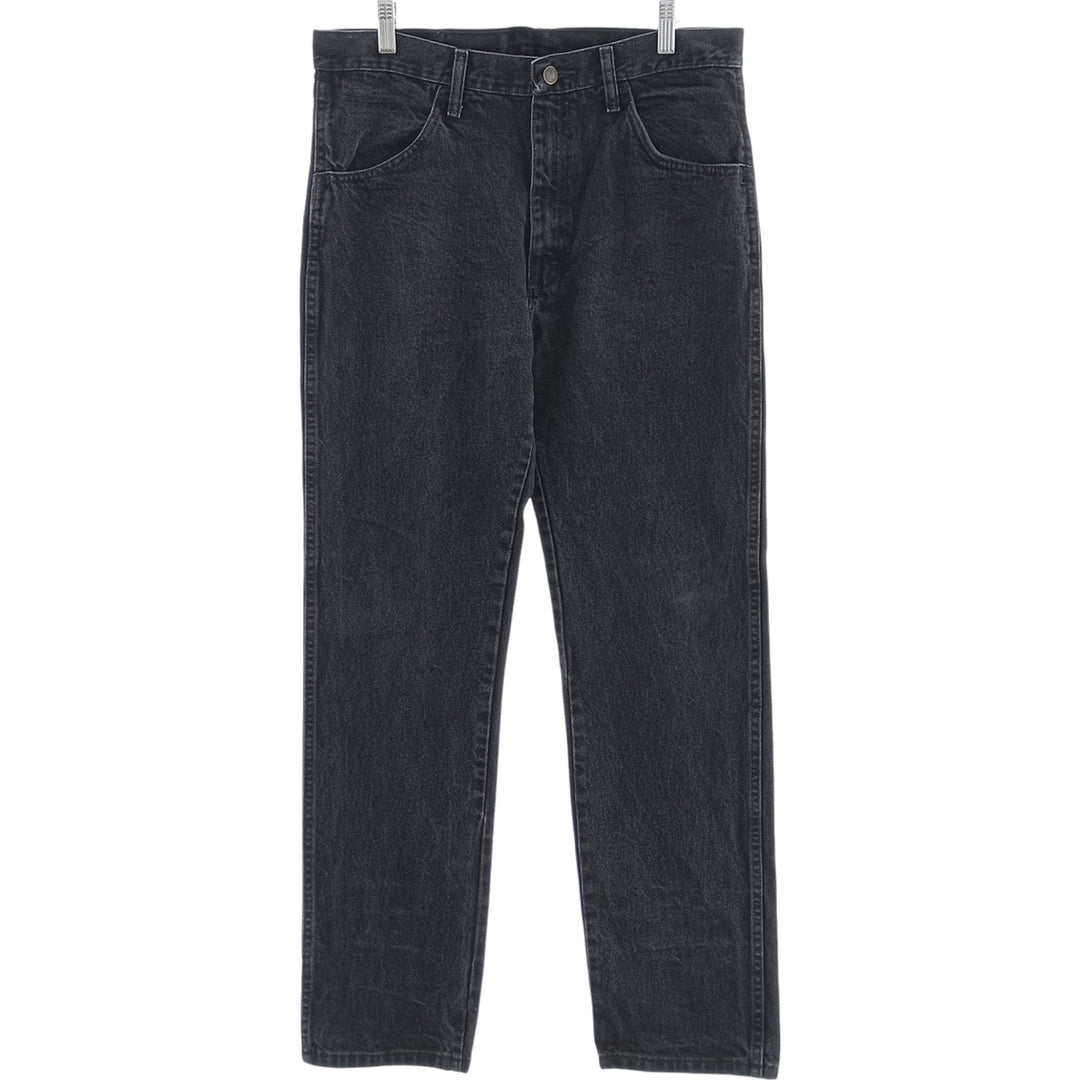 Rustler Black Denim Straight Denim Pants for Men, W34 equivalent cotton black type Vintage Second Hand