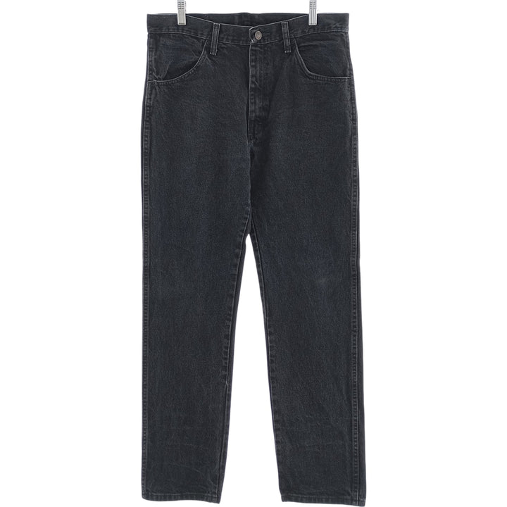 Rustler Black Denim Straight Denim Pants for Men, W34 equivalent cotton black type Vintage Second Hand