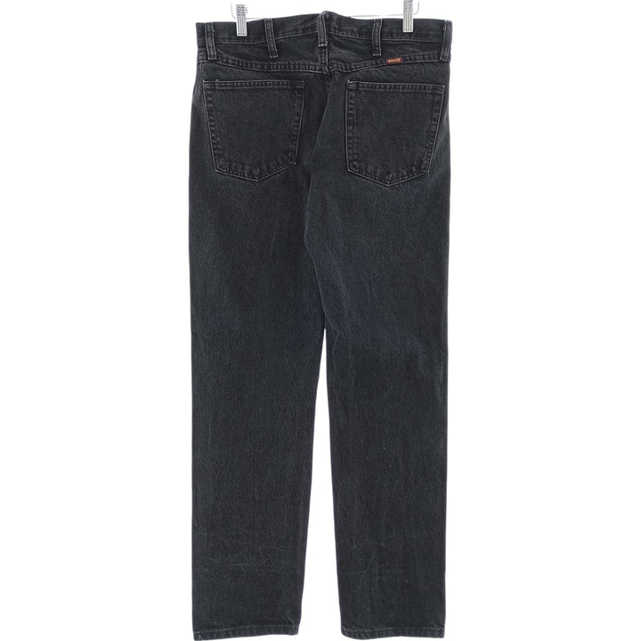 Rustler Black Denim Straight Denim Pants for Men, W34 equivalent cotton black type Vintage Second Hand