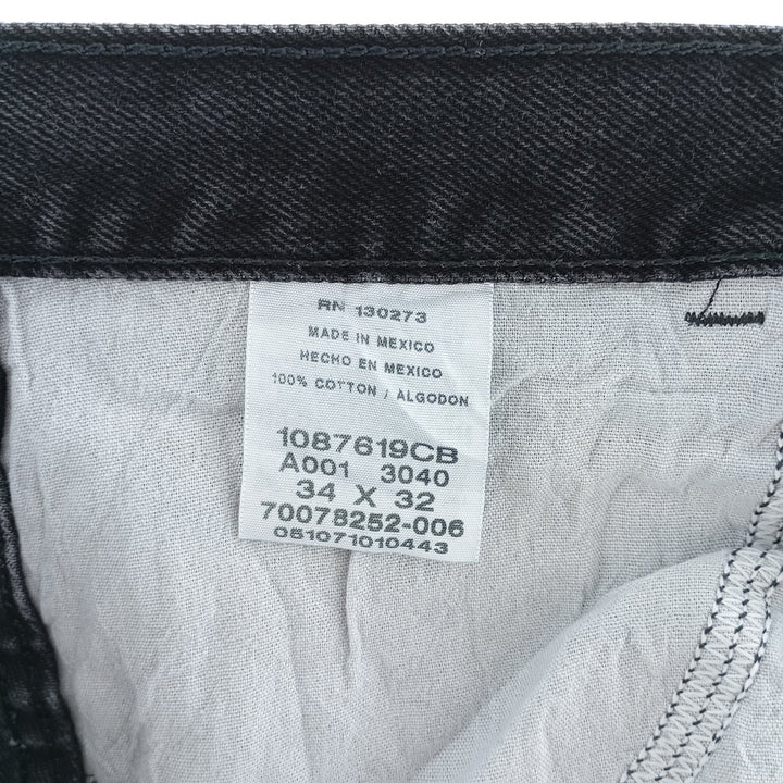 Rustler Black Denim Straight Denim Pants for Men, W34 equivalent cotton black type Vintage Second Hand