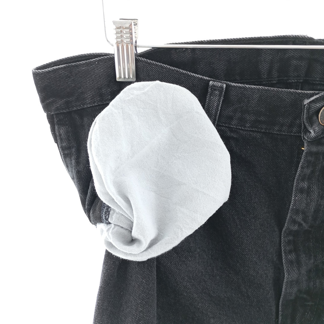 Rustler Black Denim Straight Denim Pants for Men, W34 equivalent cotton black type Vintage Second Hand