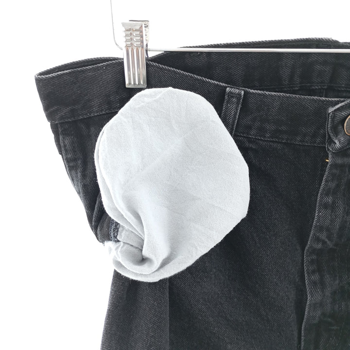 Rustler Black Denim Straight Denim Pants for Men, W34 equivalent cotton black type Vintage Second Hand