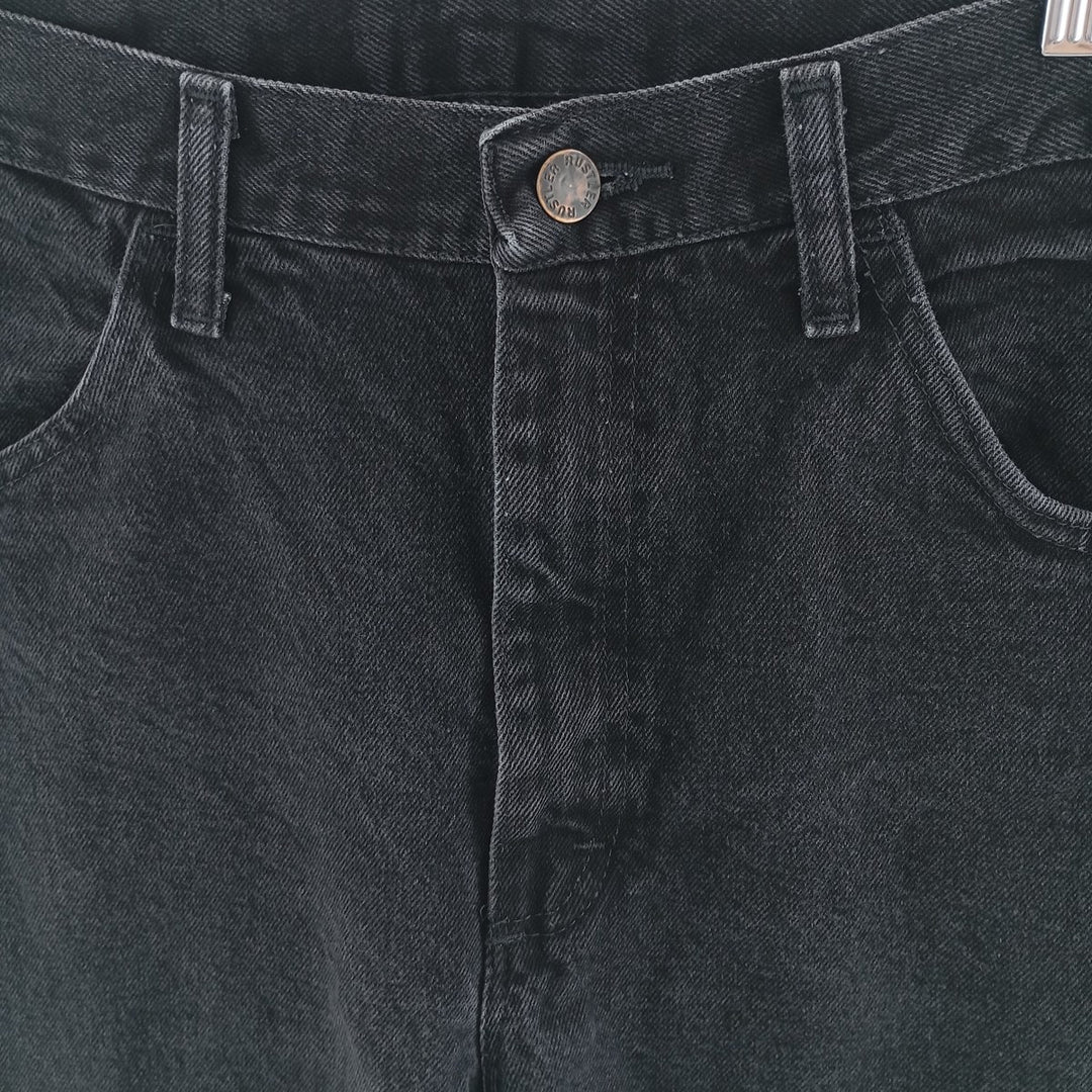 Rustler Black Denim Straight Denim Pants for Men, W34 equivalent cotton black type Vintage Second Hand