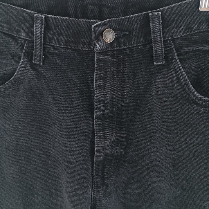 Rustler Black Denim Straight Denim Pants for Men, W34 equivalent cotton black type Vintage Second Hand