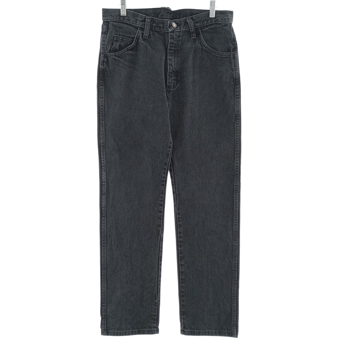 Rustler Black Denim Straight Denim Pants for Men, W32 equivalent cotton black type Vintage Second Hand