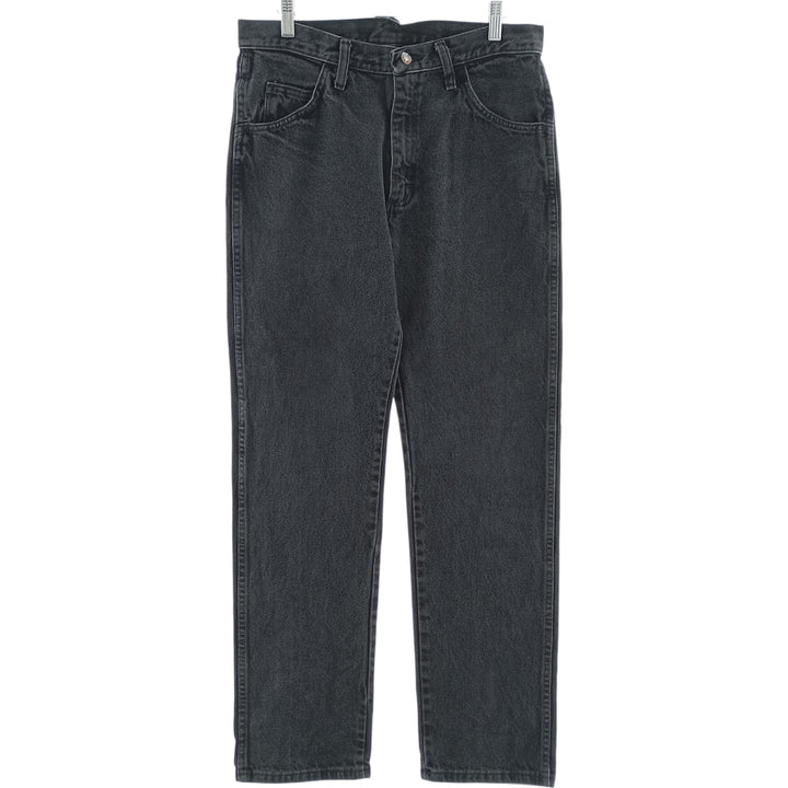 Rustler Black Denim Straight Denim Pants for Men, W32 equivalent cotton black type Vintage Second Hand