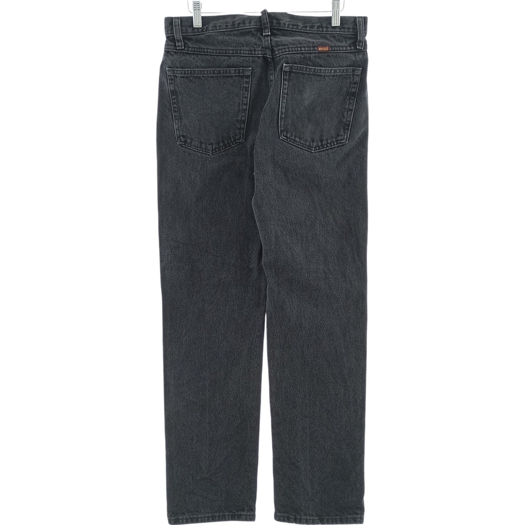 Rustler Black Denim Straight Denim Pants for Men, W32 equivalent cotton black type Vintage Second Hand