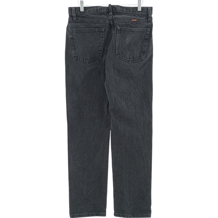 Rustler Black Denim Straight Denim Pants for Men, W32 equivalent cotton black type Vintage Second Hand