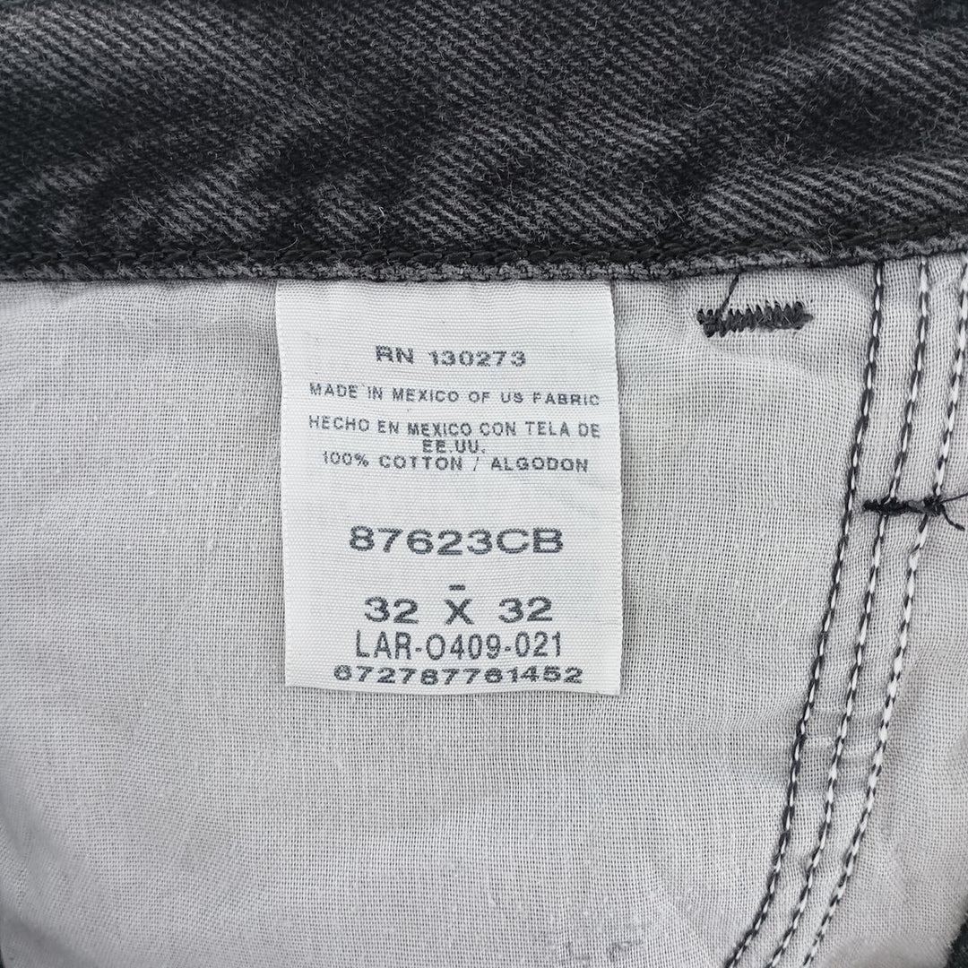 Rustler Black Denim Straight Denim Pants for Men, W32 equivalent cotton black type Vintage Second Hand