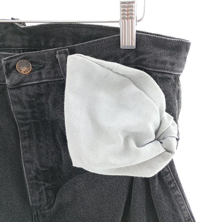 Rustler Black Denim Straight Denim Pants for Men, W32 equivalent cotton black type Vintage Second Hand