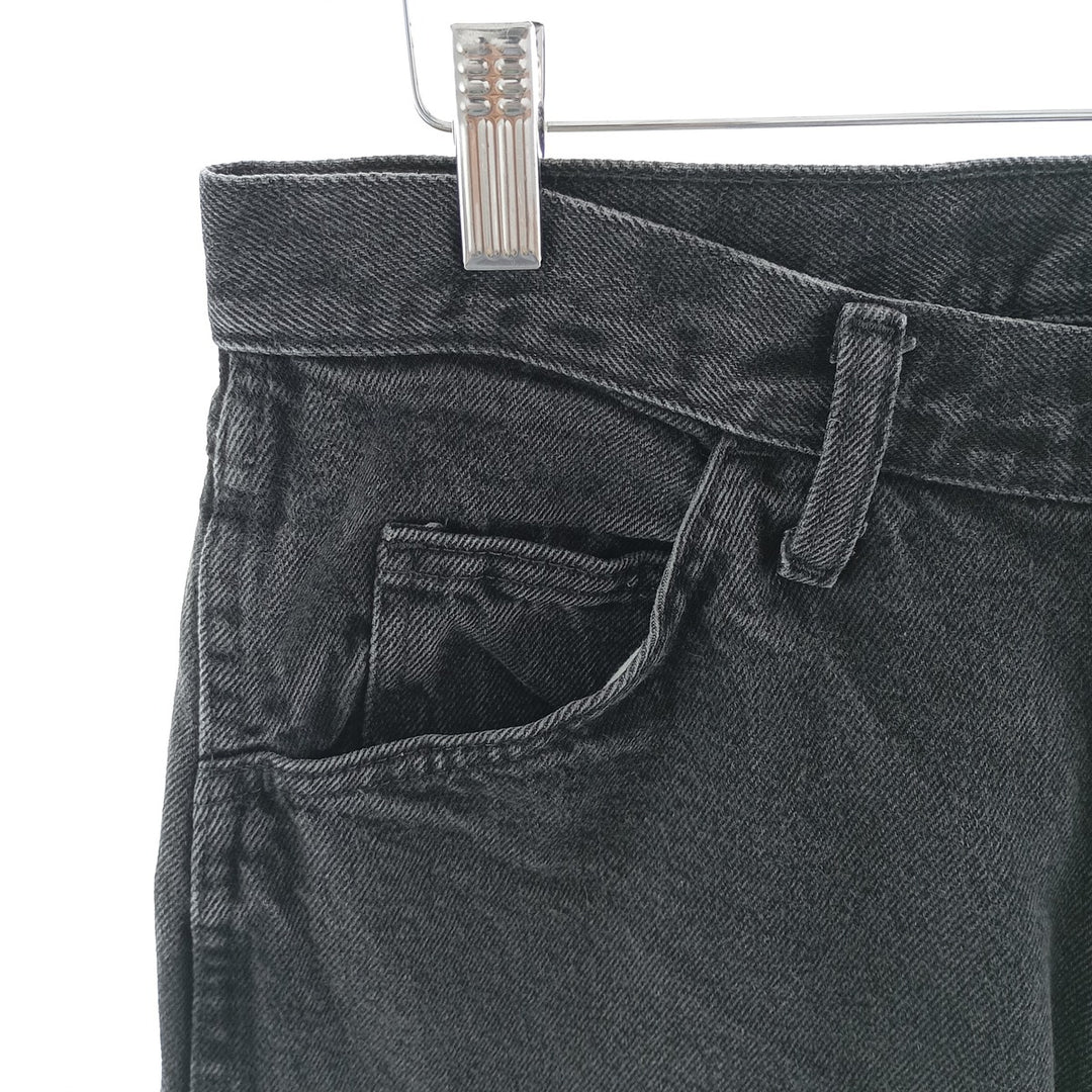 Rustler Black Denim Straight Denim Pants for Men, W32 equivalent cotton black type Vintage Second Hand