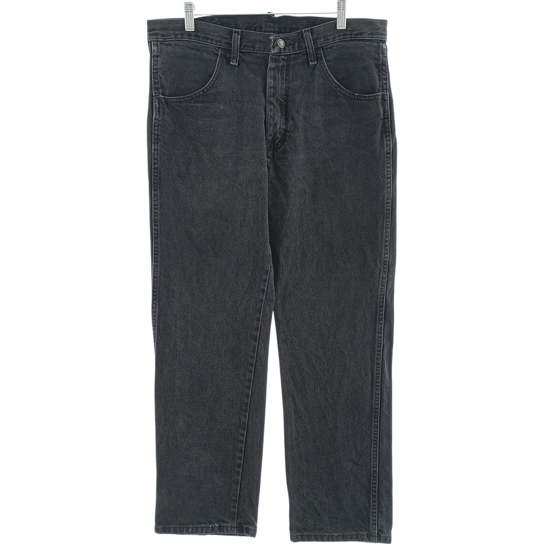 Rustler Black Denim Straight Denim Pants for Men, W34 equivalent cotton black type Vintage Second Hand