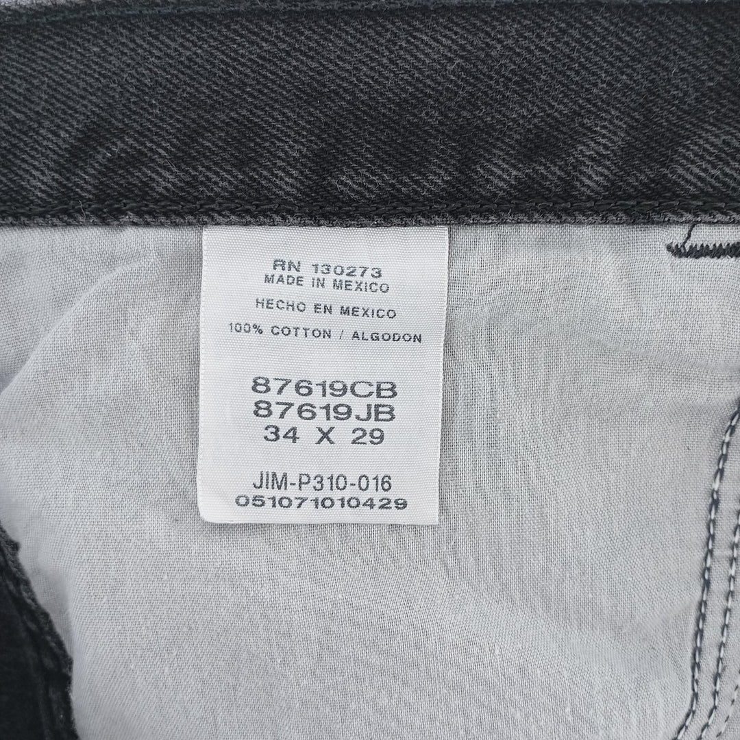 Rustler Black Denim Straight Denim Pants for Men, W34 equivalent cotton black type Vintage Second Hand