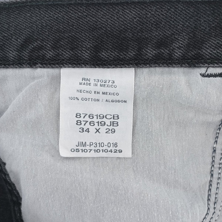 Rustler Black Denim Straight Denim Pants for Men, W34 equivalent cotton black type Vintage Second Hand